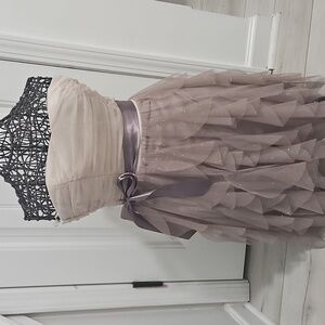 Elegant Strapless Ruffled Dress